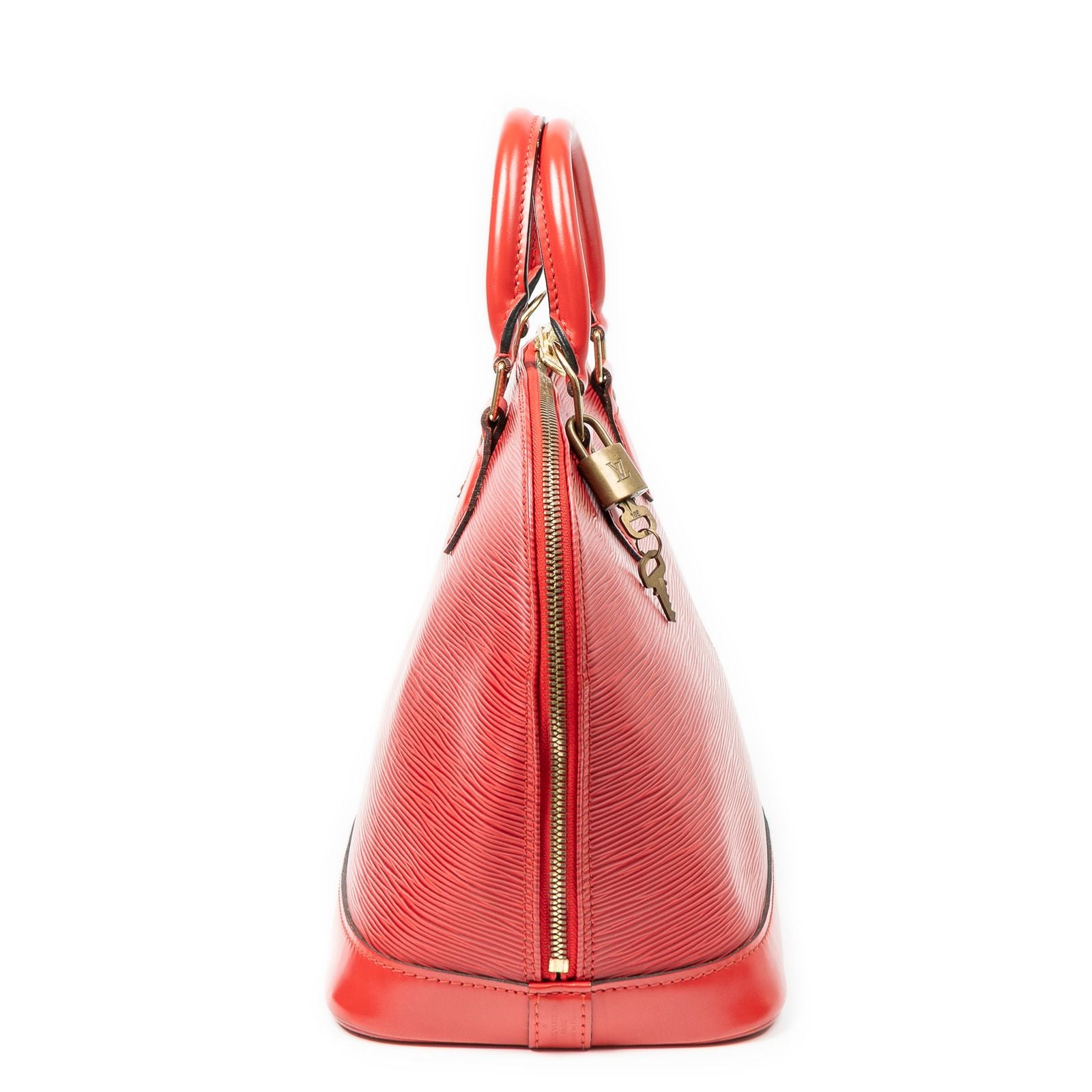 Louis Vuitton Alma Red Epi Handbag — view 4