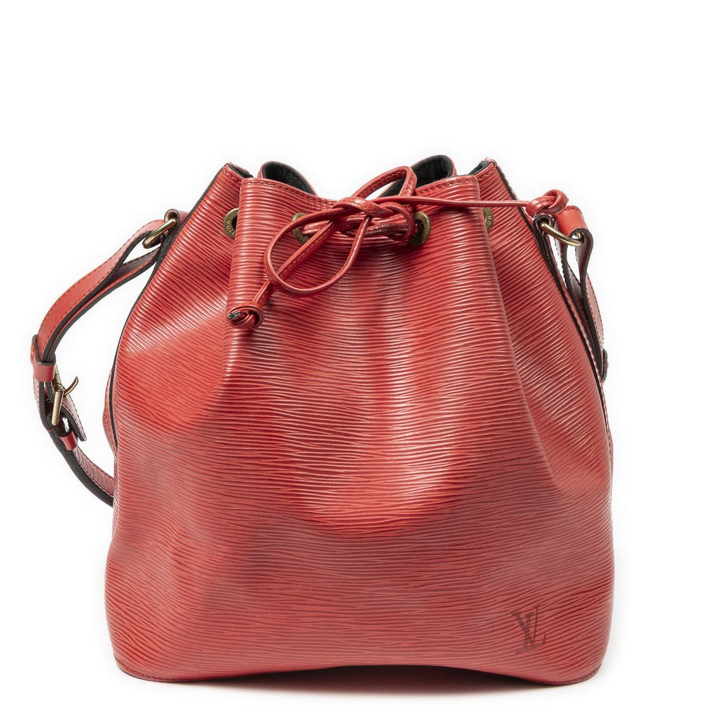 Louis Vuitton Noe Red Epi Bucket Bag