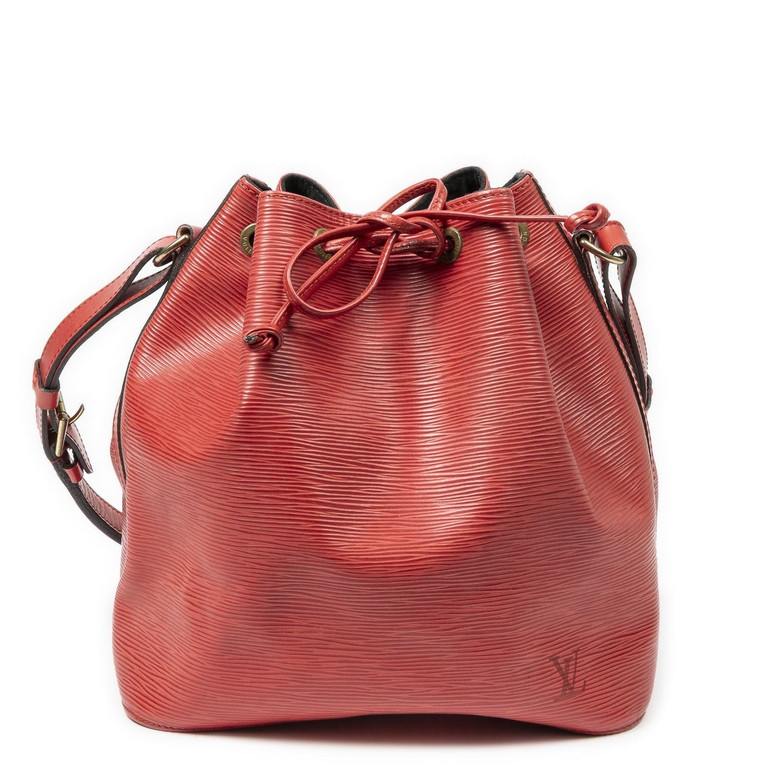 Louis Vuitton Noe Red Epi Bucket Bag