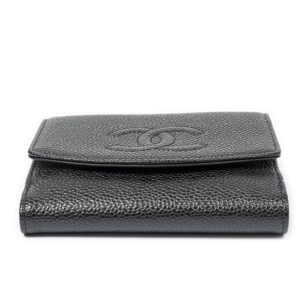 Chanel Timeless Bifold Wallet Black Caviar Leather — view 3