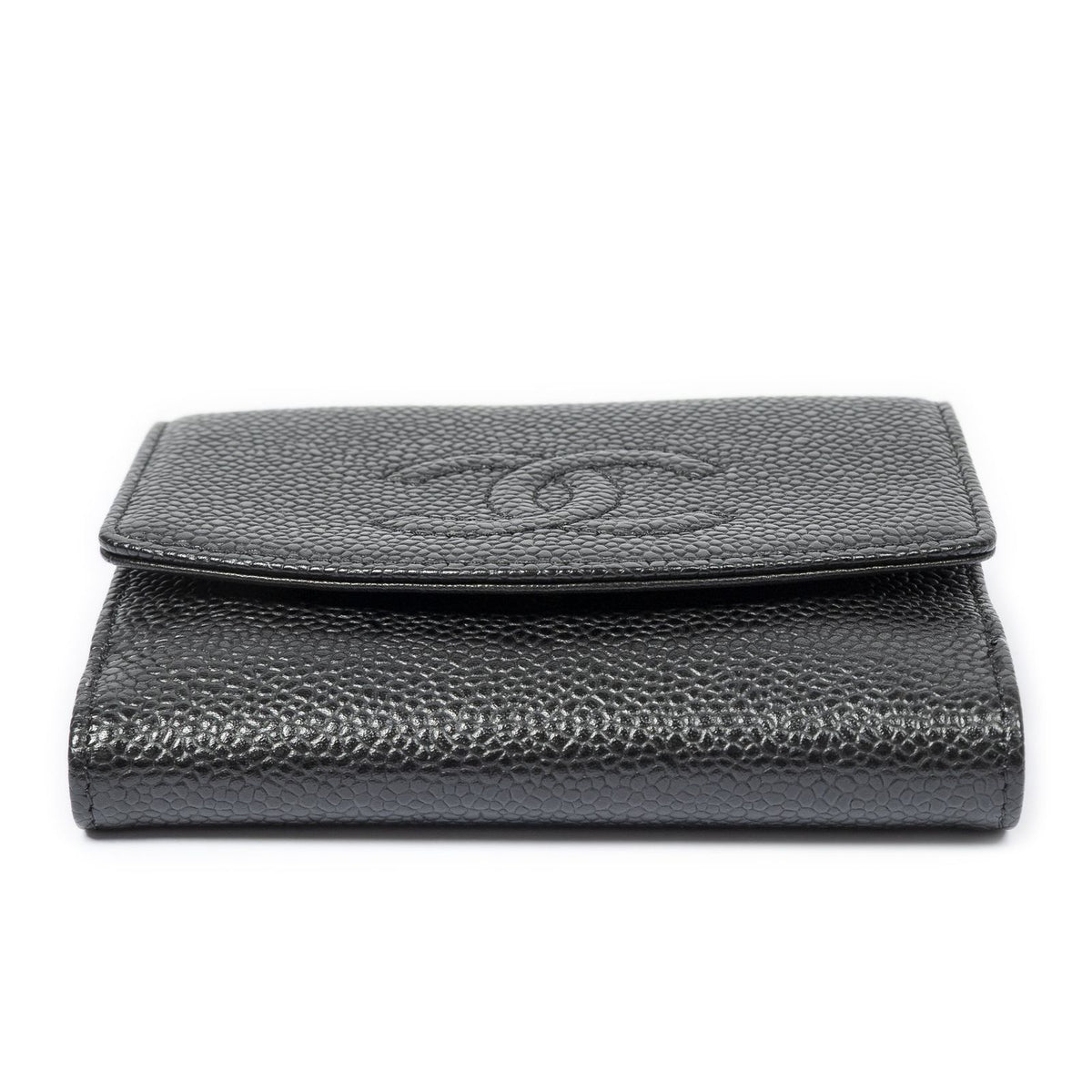 Chanel Timeless Bifold Wallet Black Caviar Leather — view 3