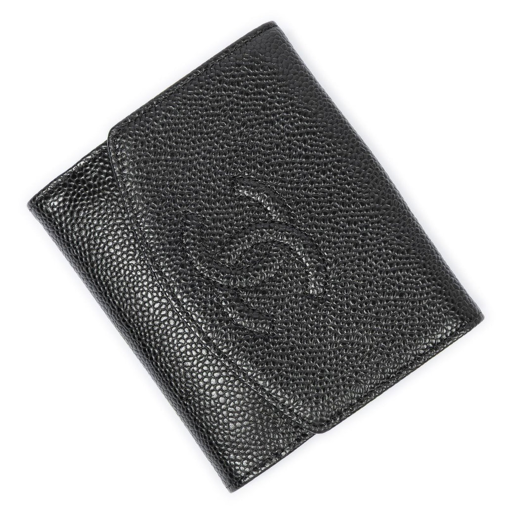 Chanel Timeless Bifold Wallet Black Caviar Leather