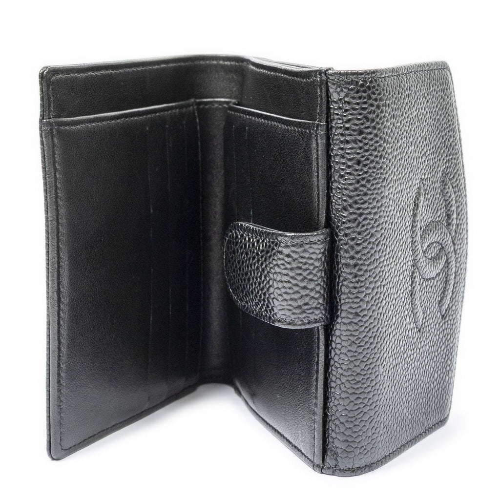 Chanel Timeless Bifold Wallet Black Caviar Leather — view 4
