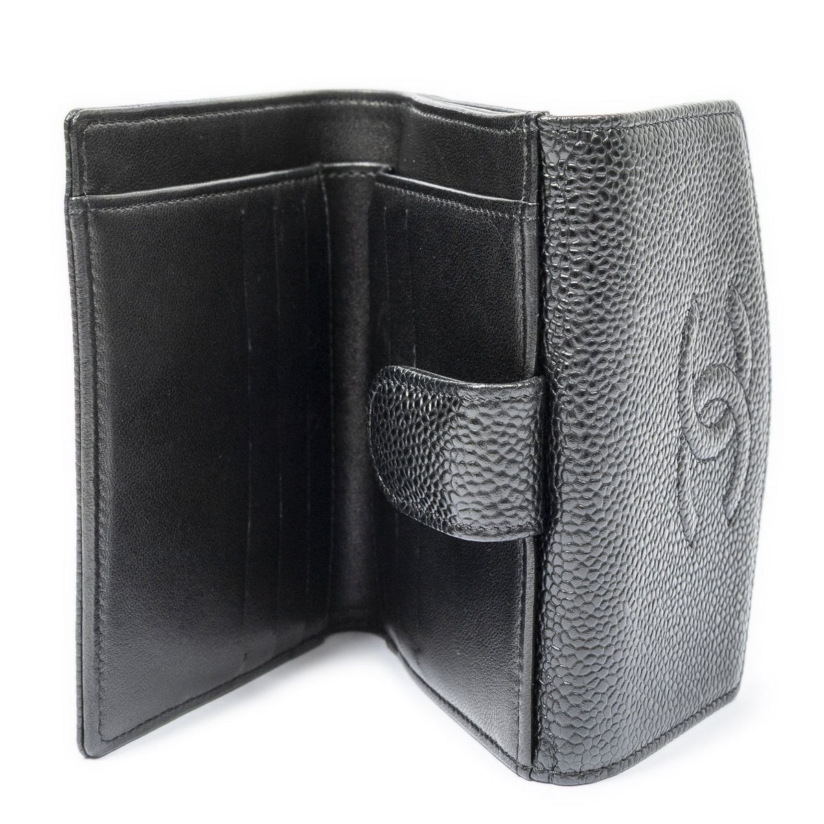 Chanel Timeless Bifold Wallet Black Caviar Leather — view 4