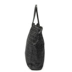 Fendi Square Open Tote Black Zucchino Canvas — view 3