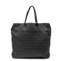 Fendi Square Open Tote Black Zucchino Canvas