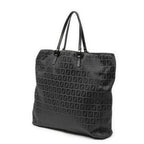 Fendi Square Open Tote Black Zucchino Canvas — view 2