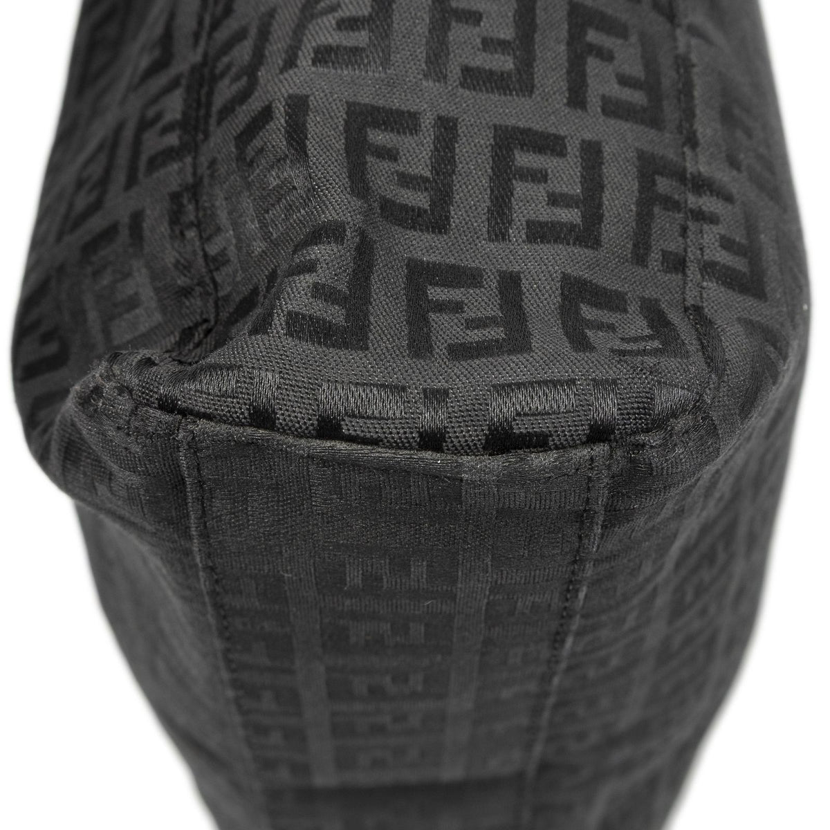 Fendi Square Open Tote Black Zucchino Canvas — view 7