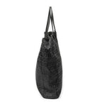 Fendi Square Open Tote Black Zucchino Canvas — view 4