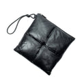 Bottega Veneta Padded Square Shape Wristlet Clutch Black Maxi Intrecciato