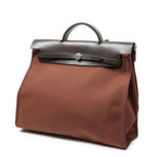 Hermes Herbag Zip Rouge H Toile Officier Handbag — view 2