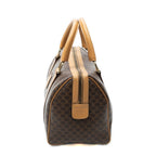Celine Small Boston Beige Brown Macadam Canvas Handbag — view 3
