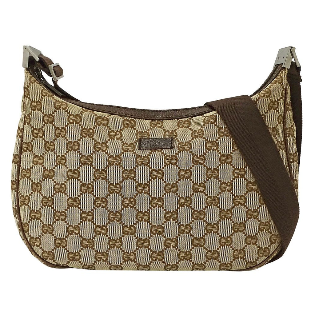 Gucci Shoulder Bag GG Canvas Beige Brown