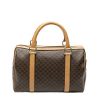 Celine Small Boston Beige Brown Macadam Canvas Handbag — view 5