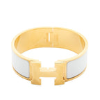 Hermes Clic Clac H Bracelet White Gold Plated — view 2