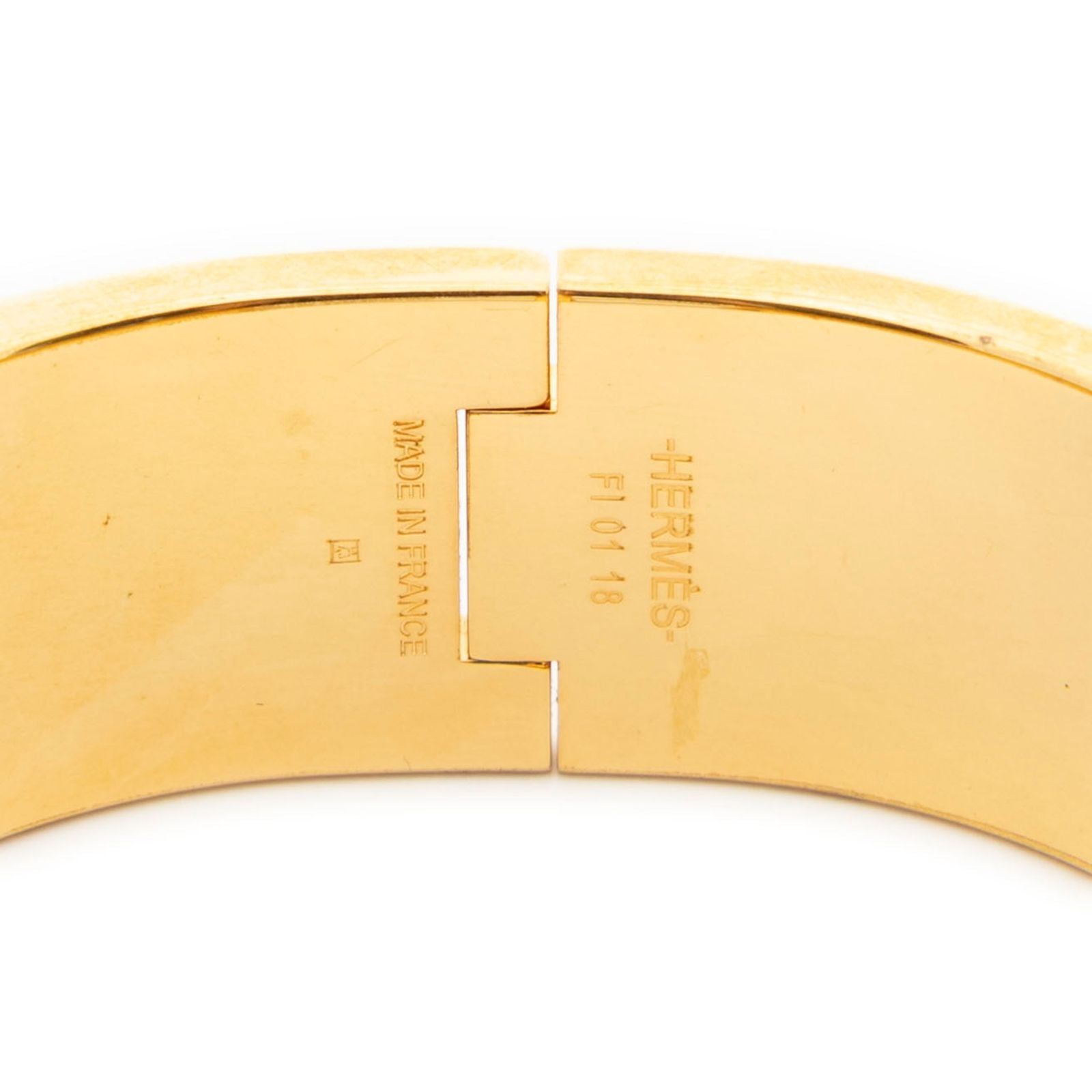 Hermes Clic Clac H Bracelet White Gold Plated — view 4