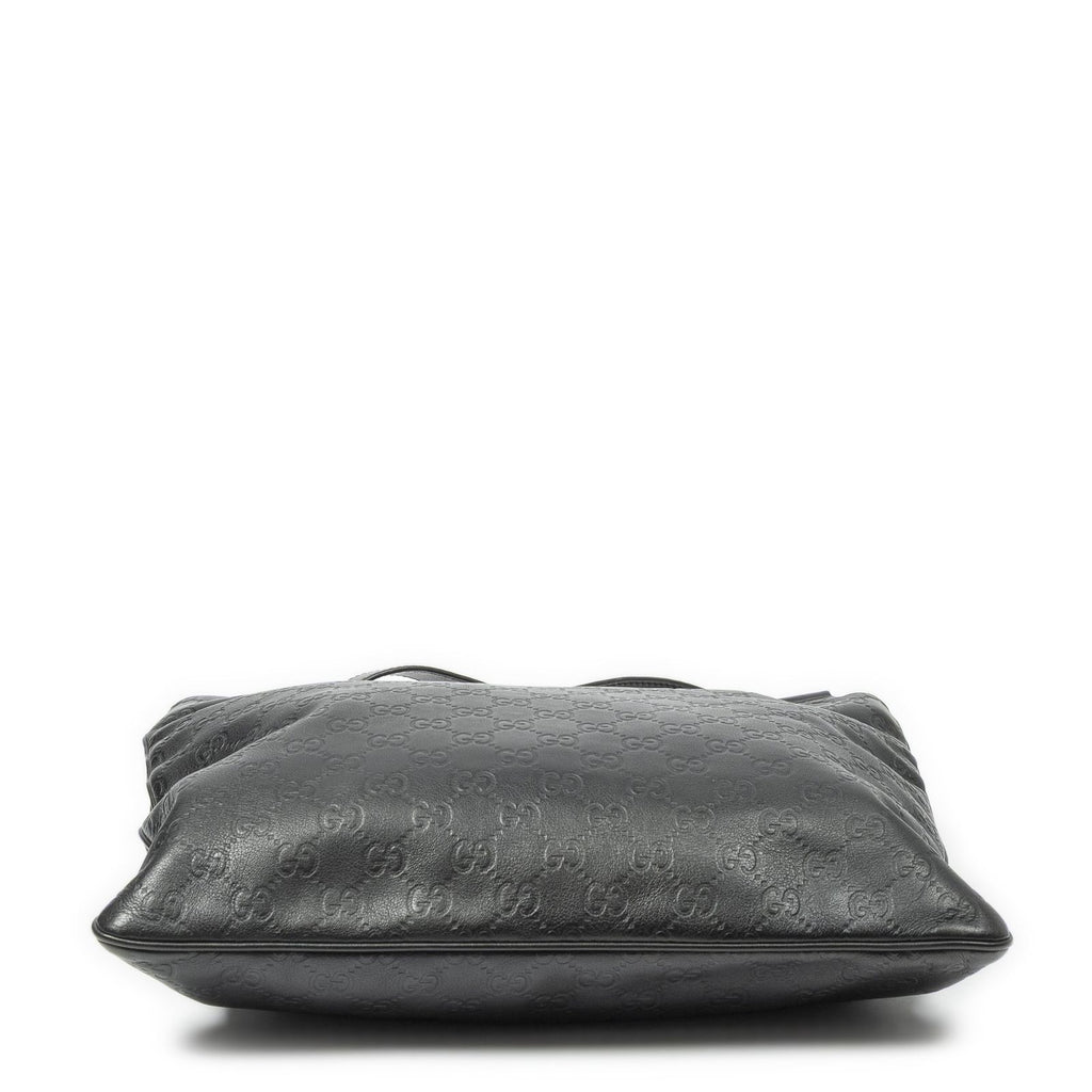 Gucci Large Square Zip Messenger Black Guccissima — view 6