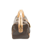 Celine Vintage Medium Travel Boston Beige Brown Macadam Canvas Handbag — view 4
