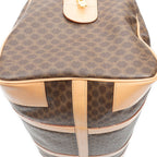 Celine Vintage Medium Travel Boston Beige Brown Macadam Canvas Handbag — view 8