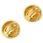 Chanel CC Logo Round Clip Type Earrings Gold Plated — view 2