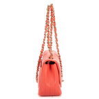 Chanel CC Timless Chain Crossbody Coral Pink Chevron Lambskin — view 4