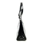 Chanel CC Perforated Camellia Tote Black Patent Leather — view 4