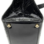 Chanel CC Perforated Camellia Tote Black Patent Leather — view 7