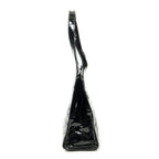Chanel CC Perforated Camellia Tote Black Patent Leather — view 3