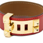 Hermes As de Coeur Collier de Chien Bracelet Red Swift Leather — view 4