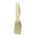 Chanel Mini CC Square Flap Bag Light Green Quilted Suede Leather — view 4