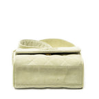 Chanel Mini CC Square Flap Bag Light Green Quilted Suede Leather — view 6