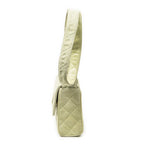 Chanel Mini CC Square Flap Bag Light Green Quilted Suede Leather — view 3