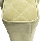 Chanel Mini CC Square Flap Bag Light Green Quilted Suede Leather — view 8
