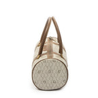 Dior Vintage Barrel Boston Brown Honeycomb Canvas Handbag — view 3