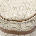 Dior Vintage Barrel Boston Brown Honeycomb Canvas Handbag — view 7