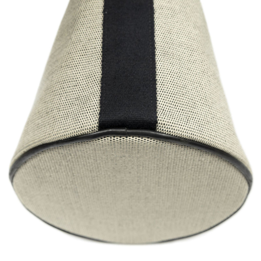 Hermes Saxo Beige Black Toile Shoulder Bag — view 7
