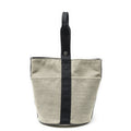 Hermes Saxo Beige Black Toile Shoulder Bag