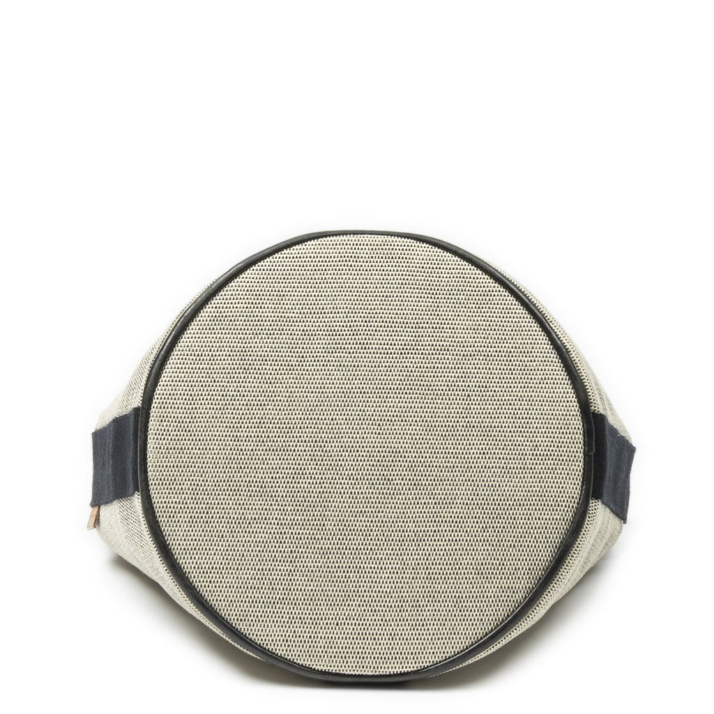 Hermes Saxo Beige Black Toile Shoulder Bag — view 6