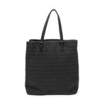 Fendi Vertical FF Slim Handle Tote Black Zucchino Canvas — view 5