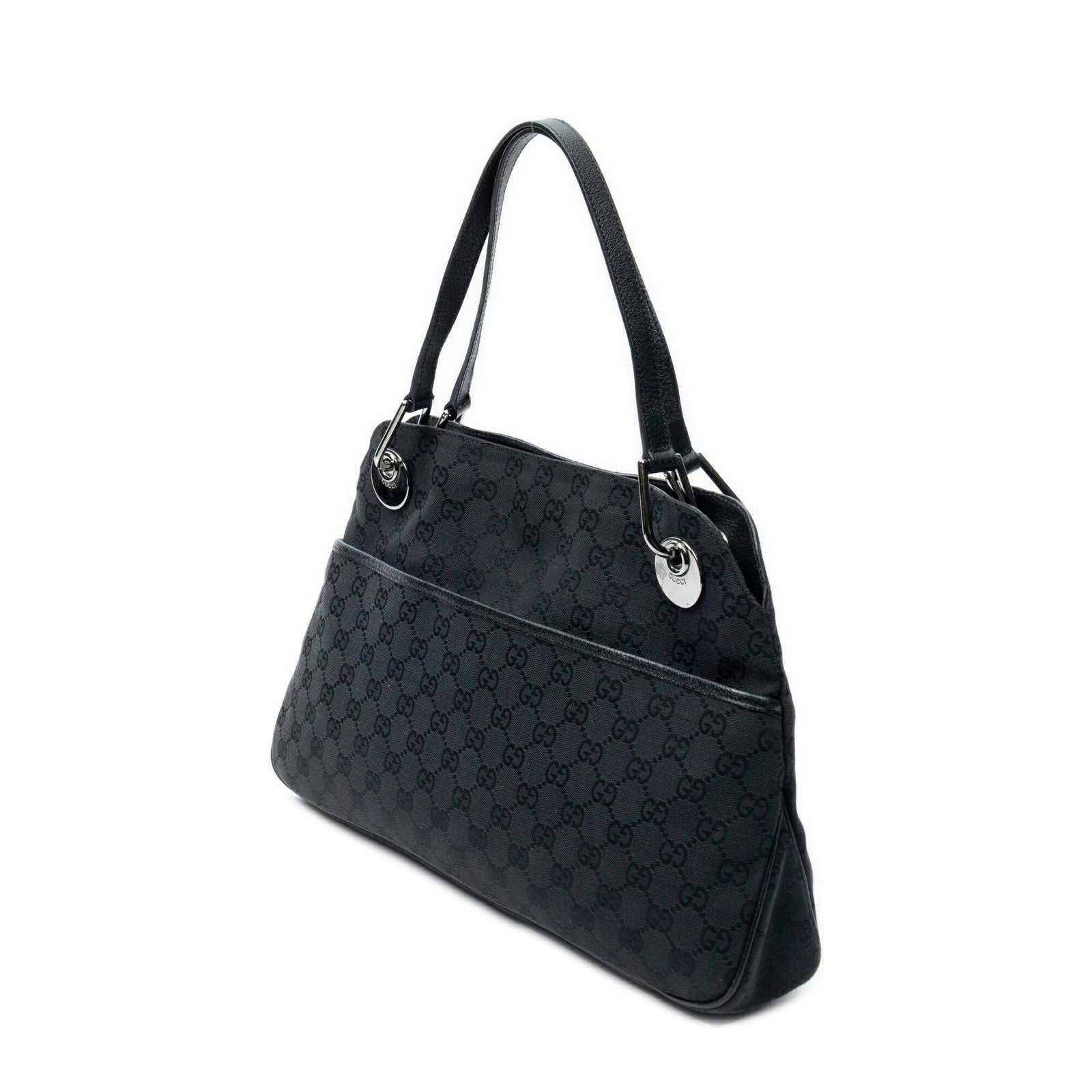 Gucci Medium Eclipse Tote Black GG Canvas — view 2
