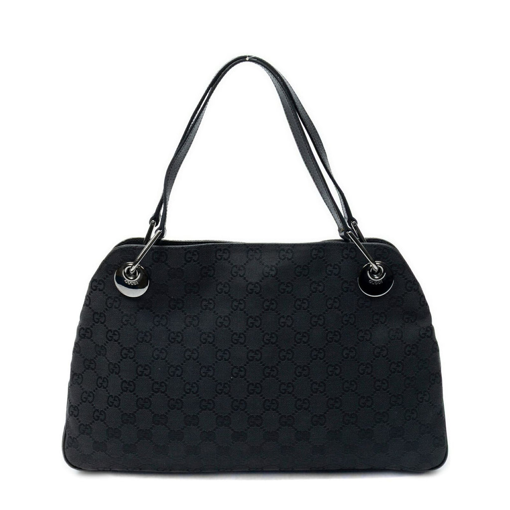 Gucci Medium Eclipse Tote Black GG Canvas — view 5