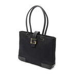 Gucci g Buckle Logo Open Tote Black Canvas — view 2