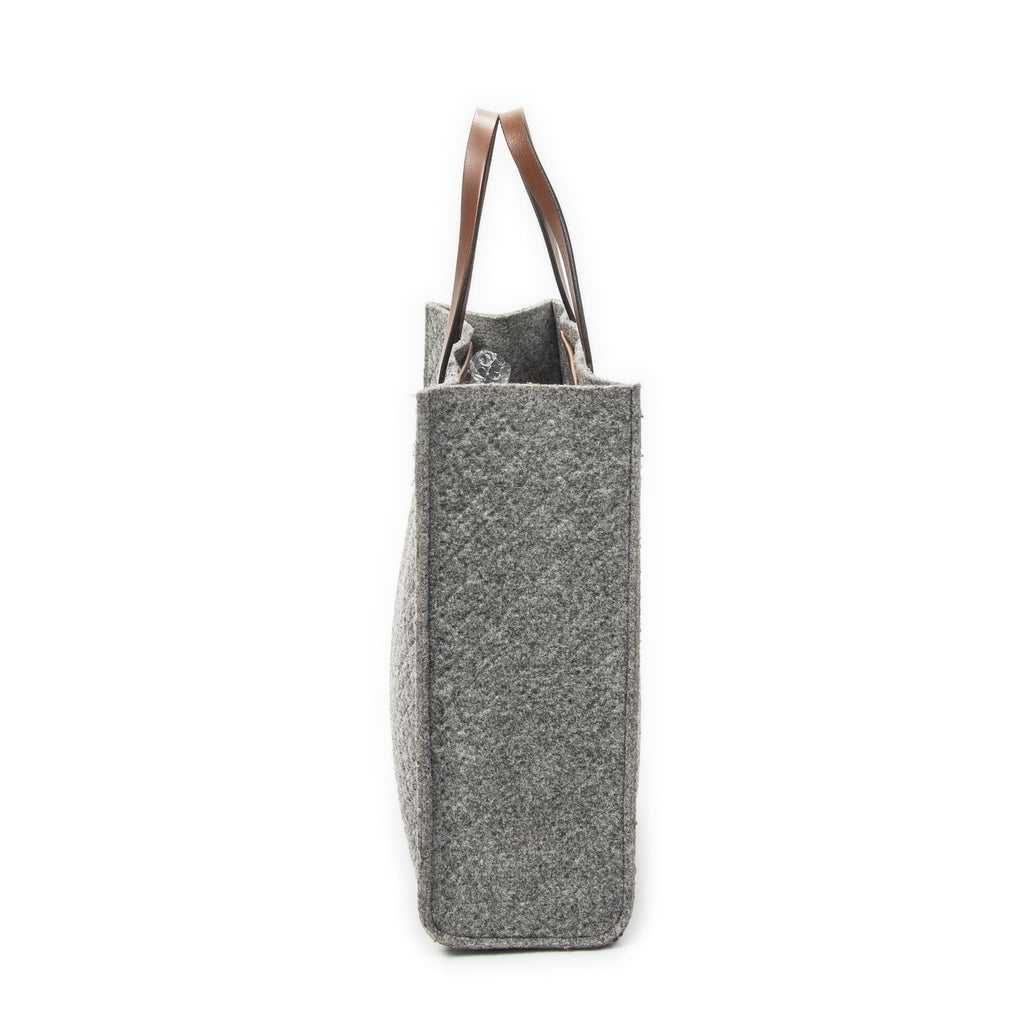 Gucci Diamante Tote Gray Matelasse Fur Canvas — view 4