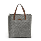 Gucci Diamante Tote Gray Matelasse Fur Canvas