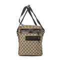 Gucci Front Pocket Messenger Bag Dark Brown GG Canvas