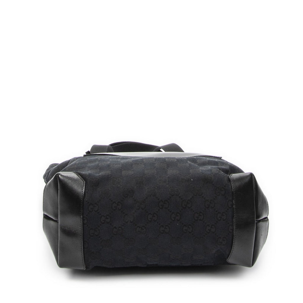Gucci Front Pocket Zip Tote Black GG Canvas — view 6
