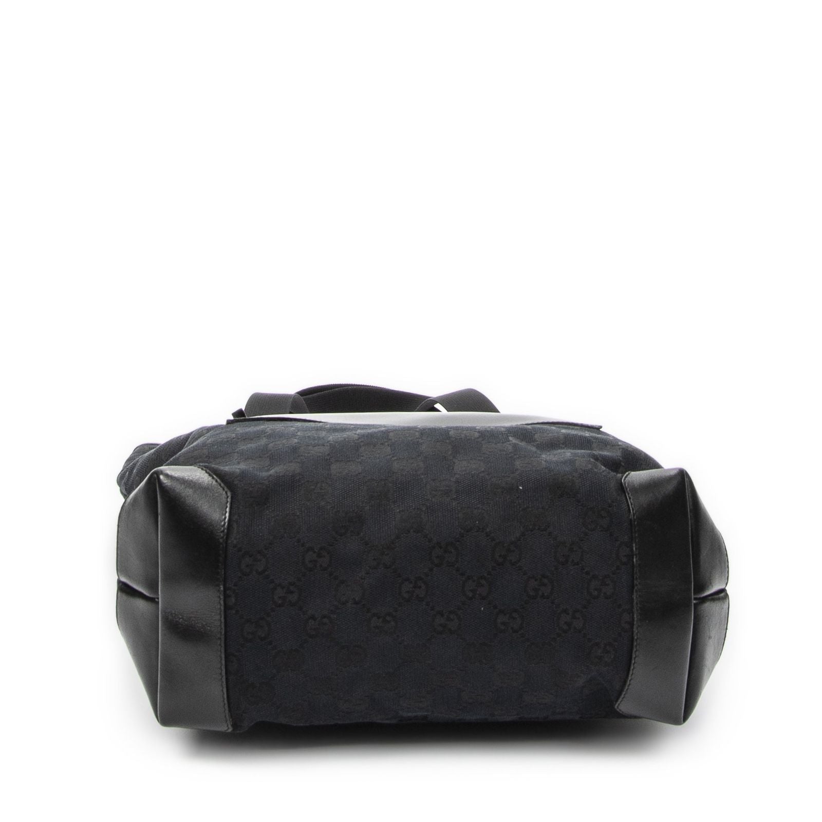 Gucci Front Pocket Zip Tote Black GG Canvas — view 6