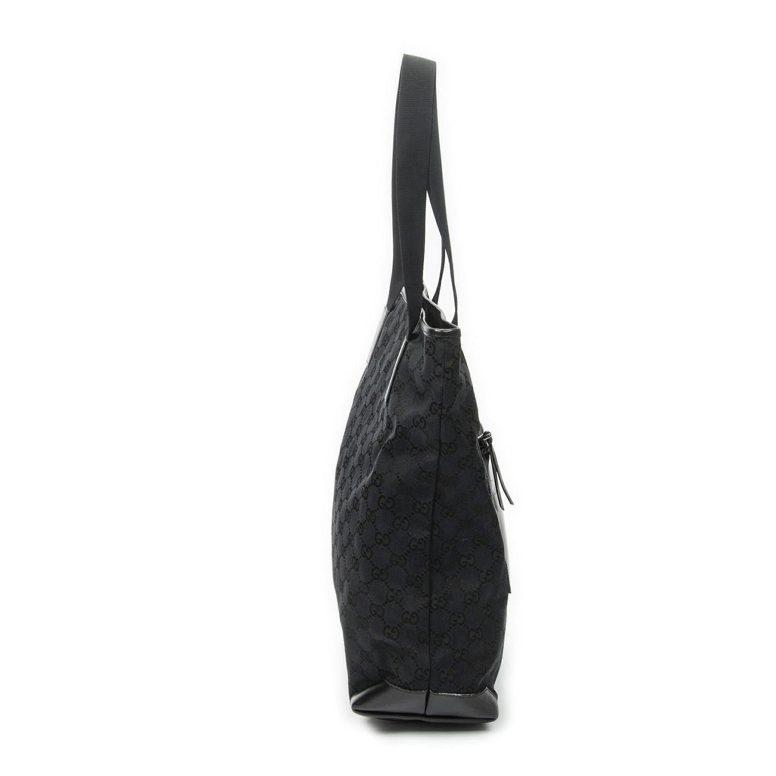 Gucci Front Pocket Zip Tote Black GG Canvas — view 4
