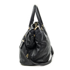Prada Convertible Open Tote Black Vitello Daino — view 3