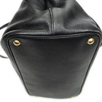 Prada Convertible Open Tote Black Vitello Daino — view 8